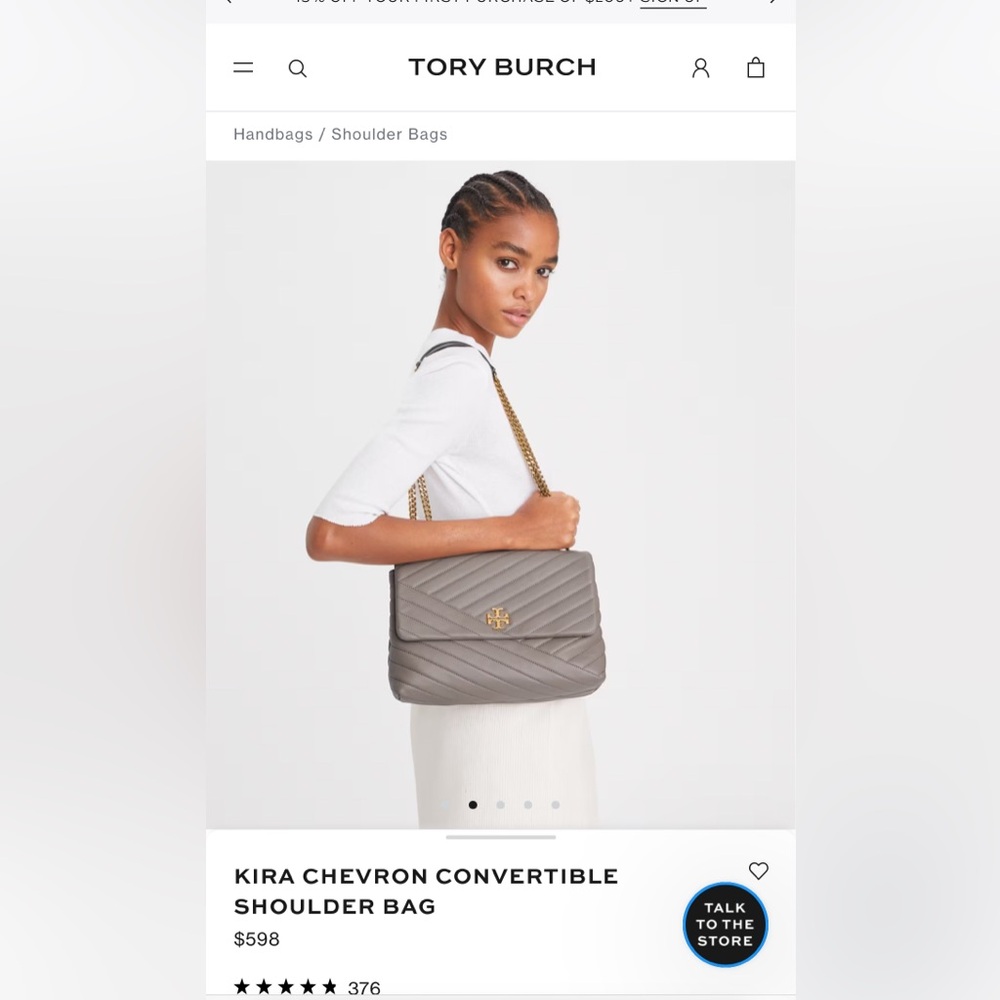 Tory Burch Chevron Convertible and Matching Card Case